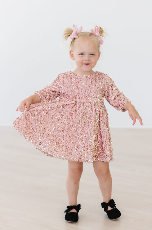 rose-gold-velvet-sequin-dress Mila Rose - Sophia's Style-2